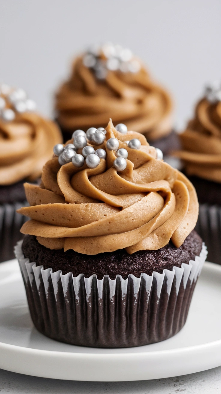 Mexican Chocolate Cupcakes with Dulce de Leche Frosting