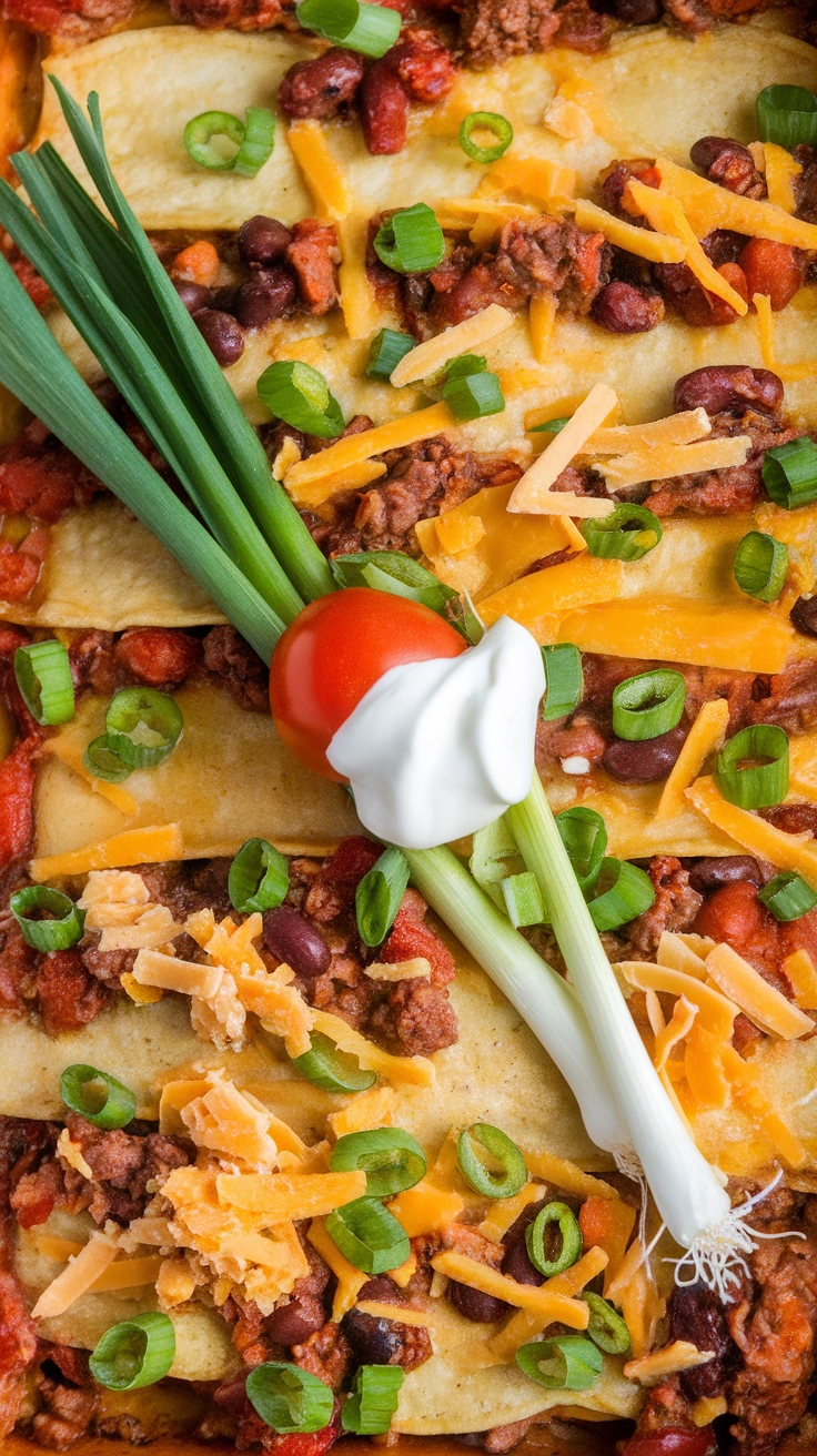 Cheesy Mexican Lasagna Casserole