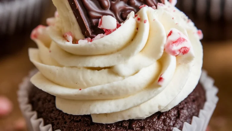 Mini Chocolate Peppermint Patty Cupcakes - Featured