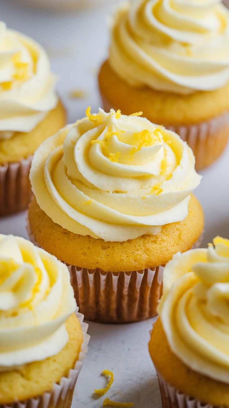 Mini Lemon Cupcakes with Lemon Buttercream