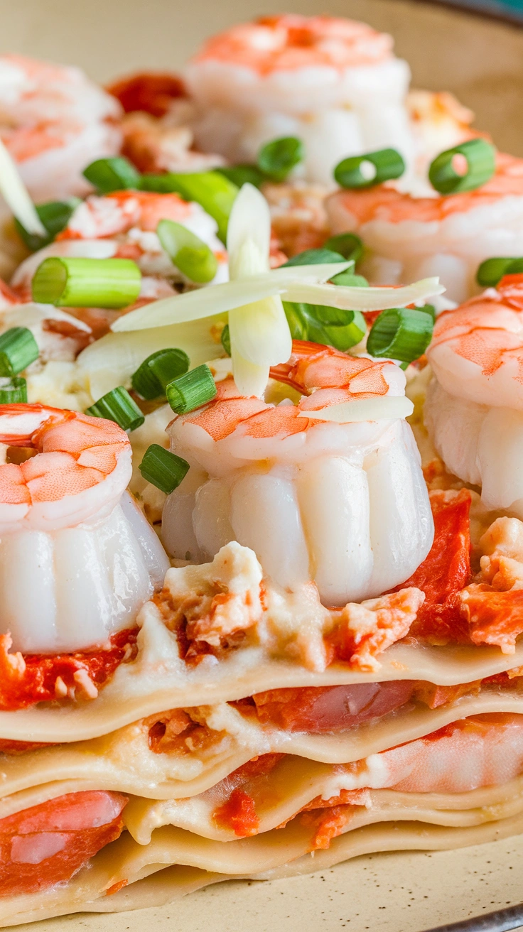 Creamy White Seafood Lasagna
