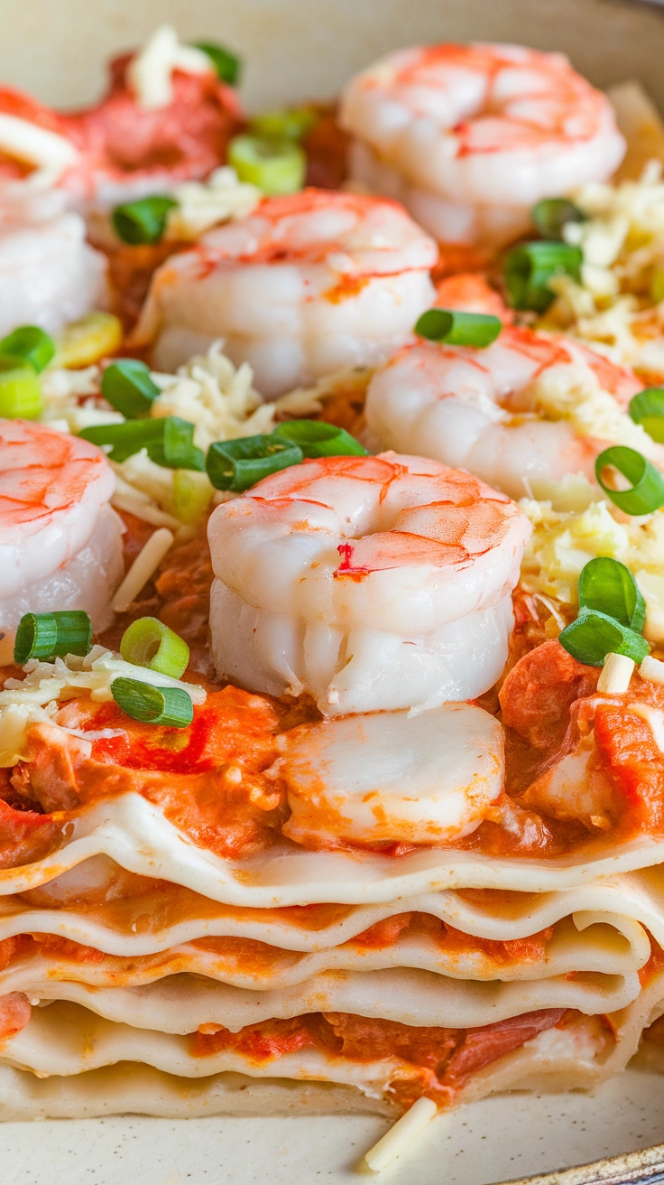 Creamy White Sauce Seafood Lasagna