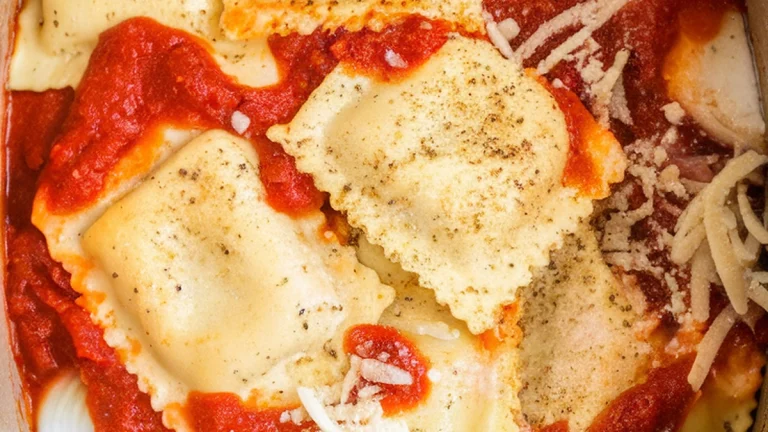 Slow Cooker Ravioli Lasagna Recipe - Featured