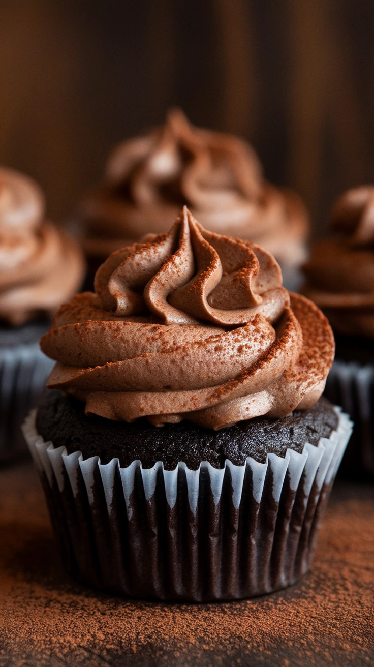 Small Batch Chocolate Cupcakes for Two
