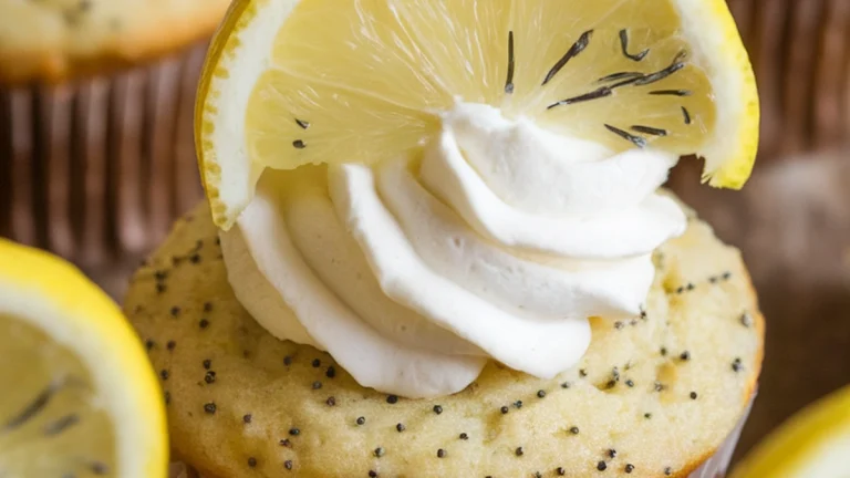 Sourdough Discard Lemon Poppyseed Cupcakes - Featured