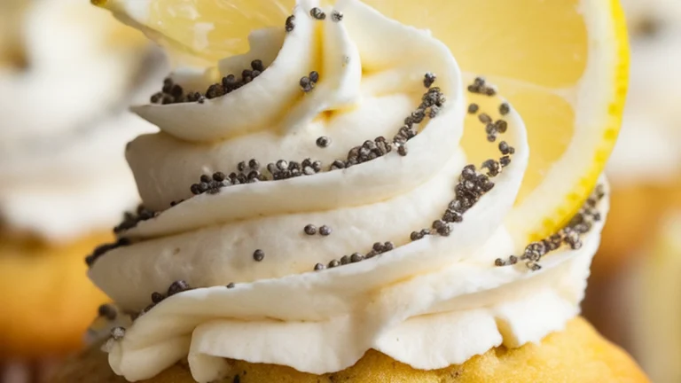 Sourdough Discard Lemon Poppyseed Cupcakes - Featured