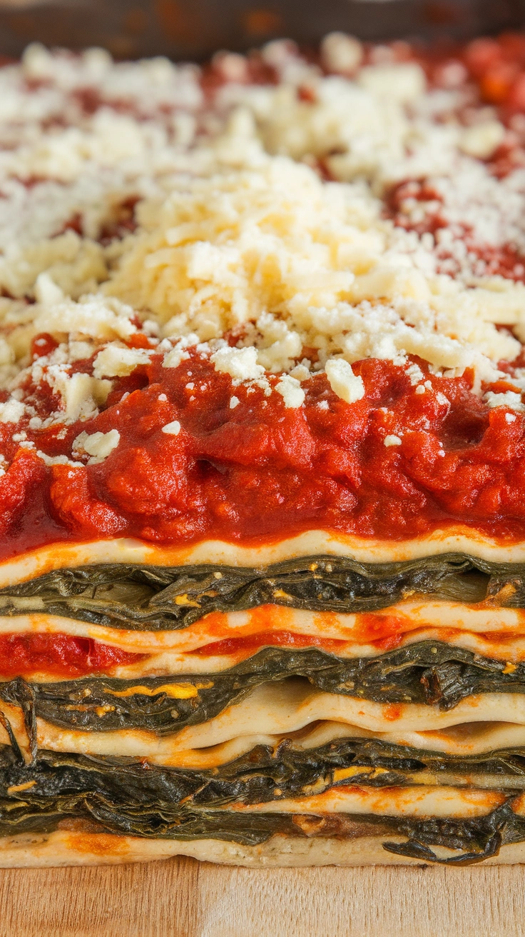 Cheesy White Spinach Lasagna
