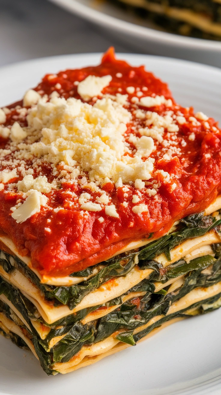 Creamy Spinach Lasagna