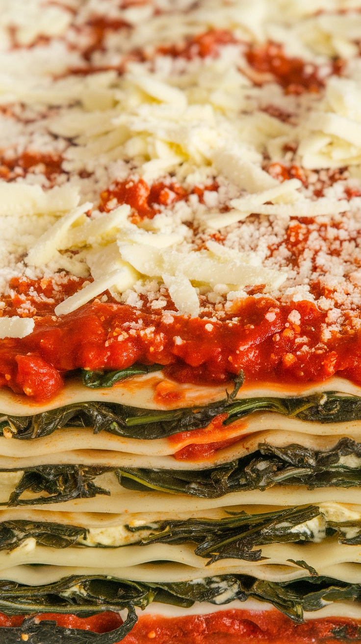 Creamy Spinach and Ricotta Lasagna