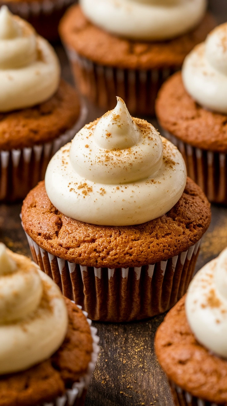 Sticky Spiced Gingerbread Cupcakes
