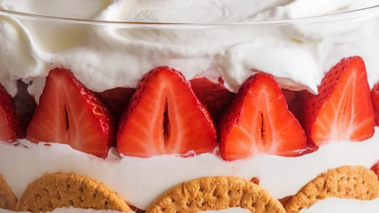 Strawberry Lasagna Trifle - Featured