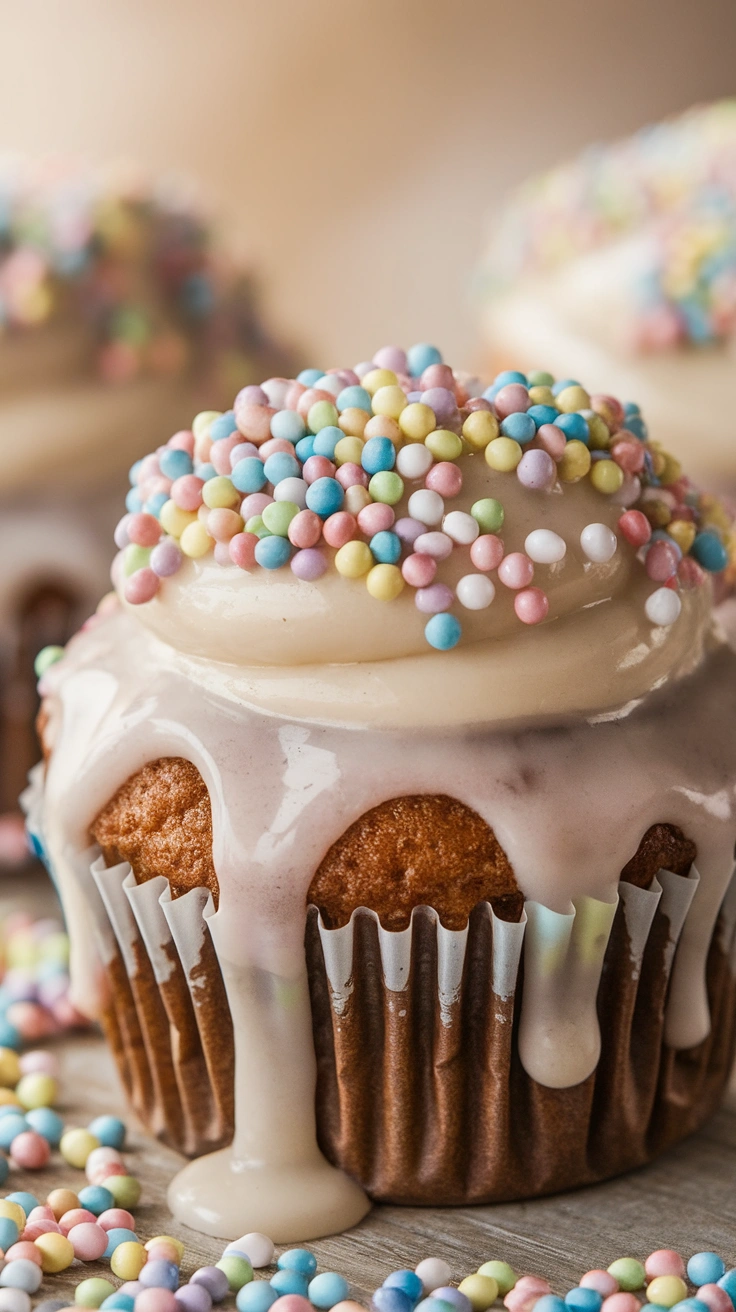 Vanilla Candy Cupcakes
