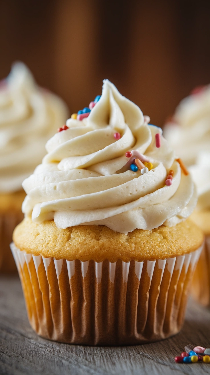 Classic Vanilla Cupcakes with Buttercream