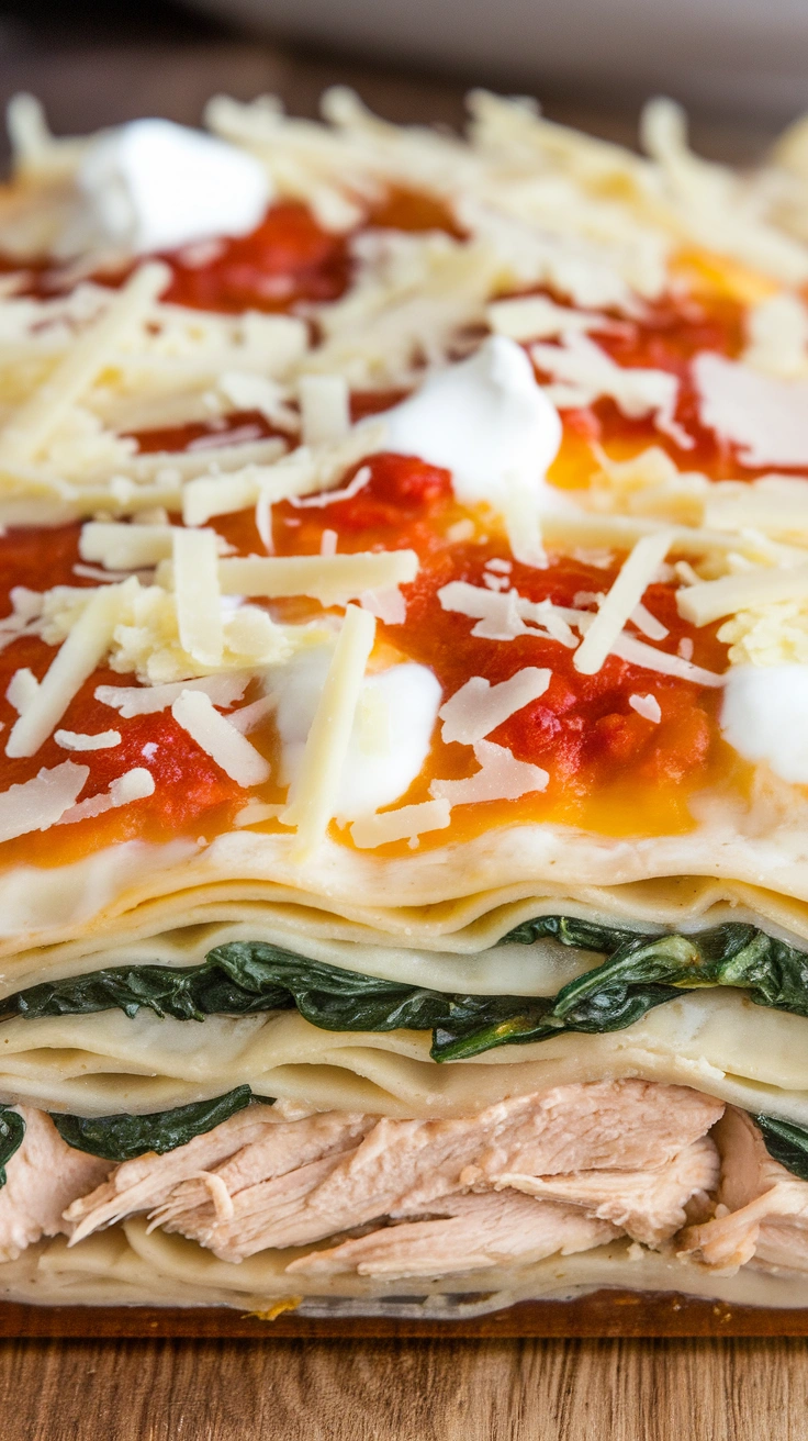 White Sauce Chicken Lasagna