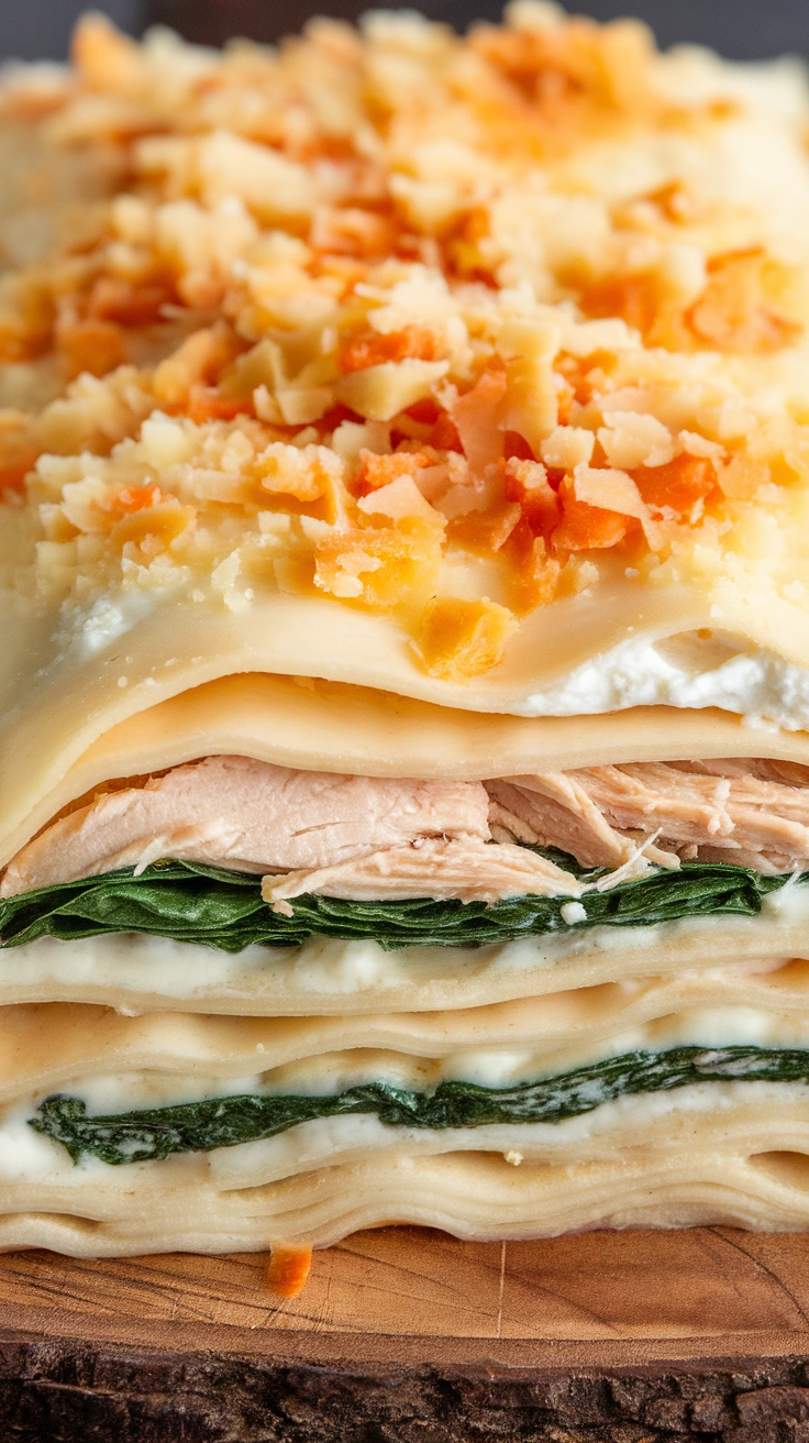 Creamy White Chicken Lasagna
