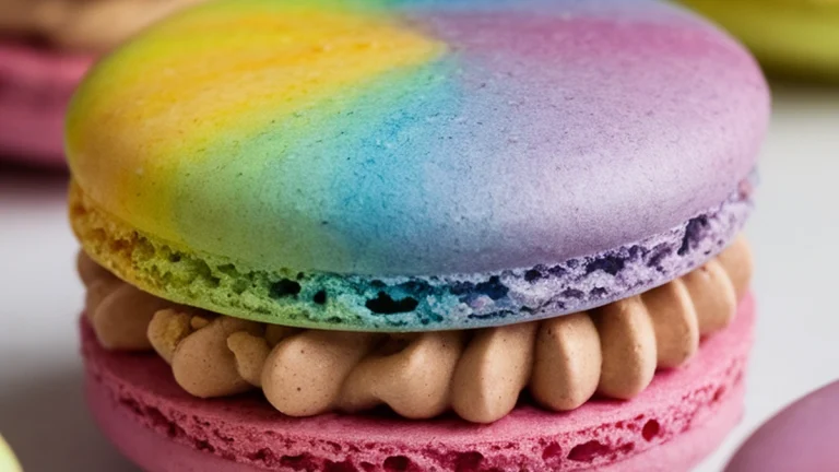 Almond Egg White Macarons with Filling - Featured