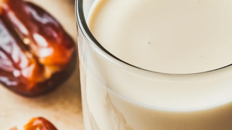 Almond Milk with Dates - Featured
