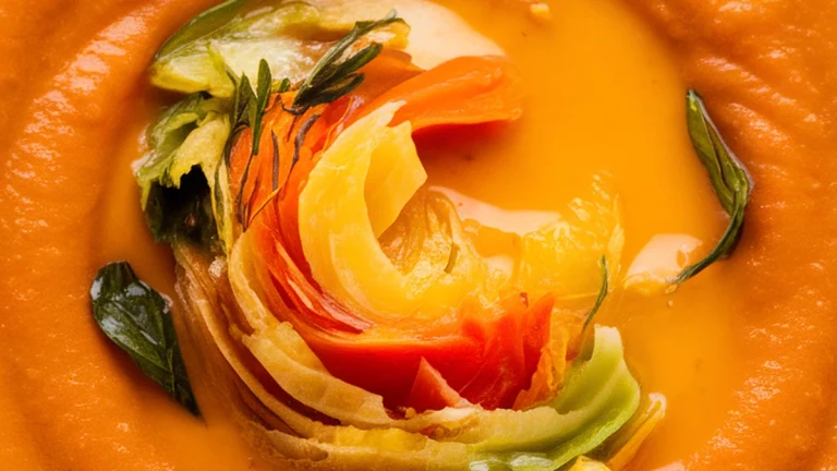 Apple Parsnip Soup with Carrot and Lemon - Featured