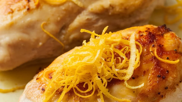 Baked Chicken Breasts with Lemon Zest - Featured