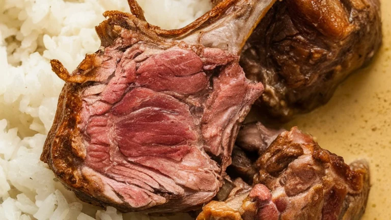 Baked Lamb with Yogurt and Rice - Featured