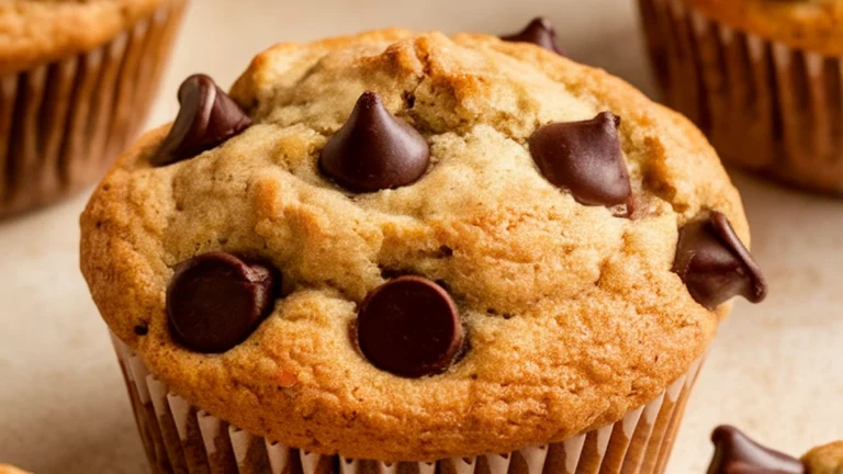 Banana Chocolate Chip Muffins - Featured