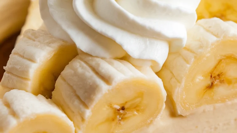 Banana Cream Pie with Vanilla Whipped Cream - Featured