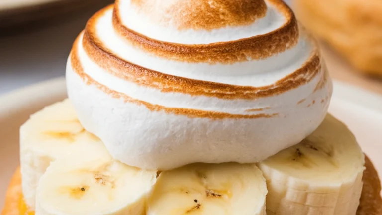 Banana Pie with Vanilla Custard - Featured
