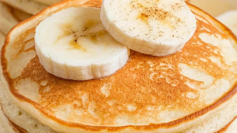 Buttermilk Banana Nutmeg Pancakes - Featured