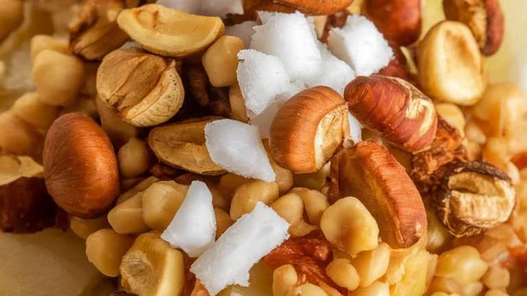 Cassava with Coconut Palm Kernel and Groundnuts - Featured