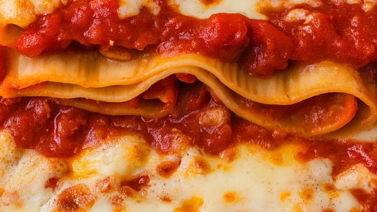 Cheese Lasagna with Tomato Sauce - Featured