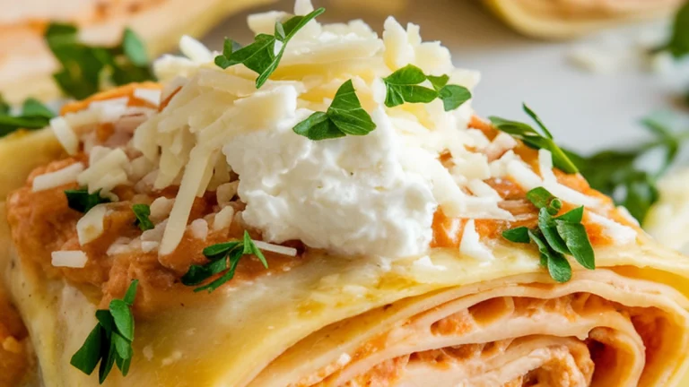 Chicken Alfredo Lasagna Rollups - Featured