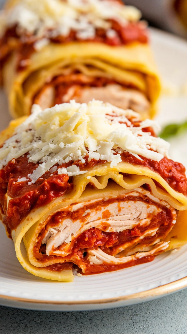 Instant Pot Chicken Lasagna Roll-Ups