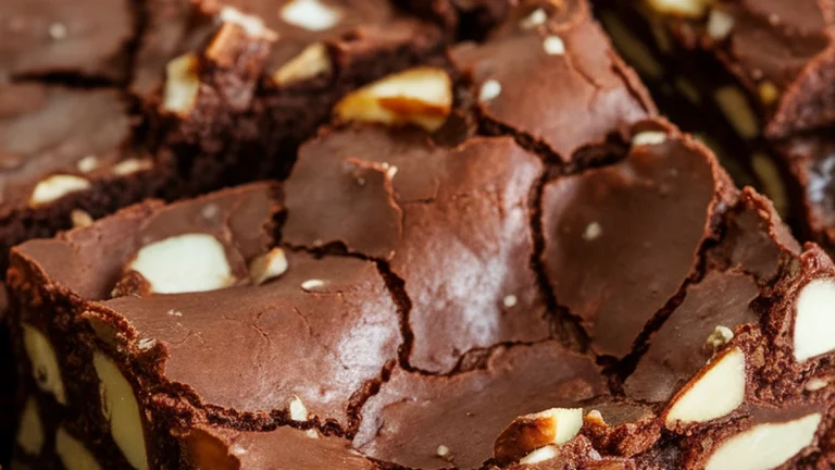 Chocolate Almond Brownies - Featured