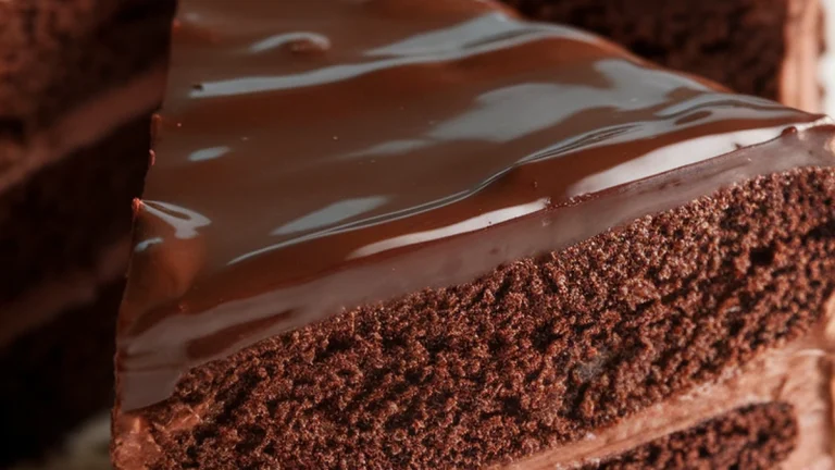 Chocolate Cake with Dark Chocolate Ganache - Featured