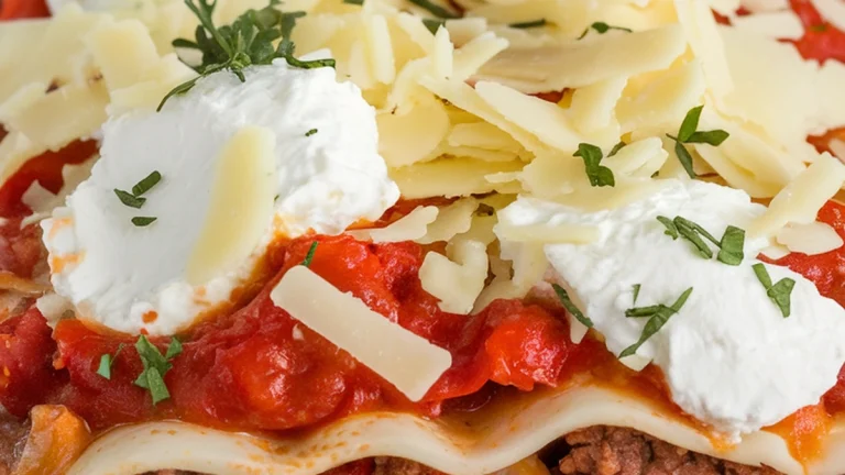 Crockpot Lasagna - Featured