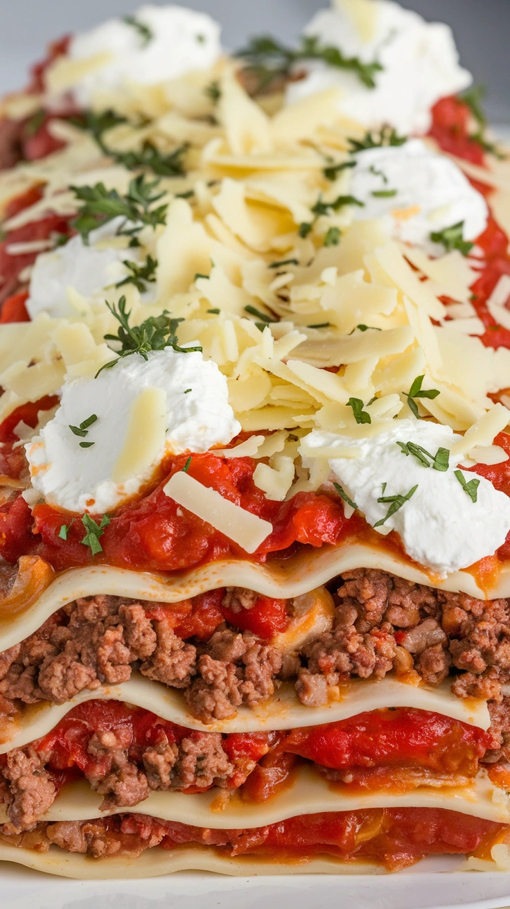 Cheesy Crockpot Lasagna