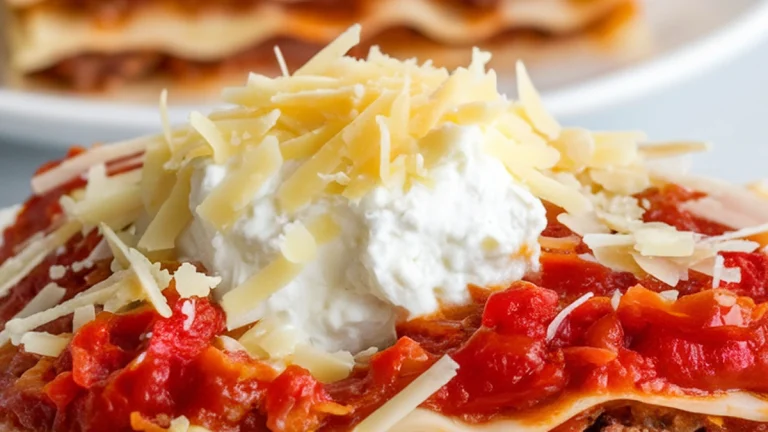 Crockpot Lasagna - Featured