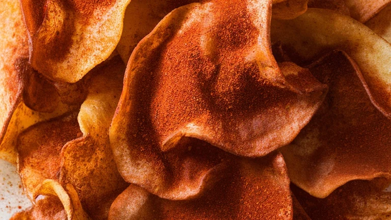 Deep Fried Potato Chips with Barbecue Rub - Featured