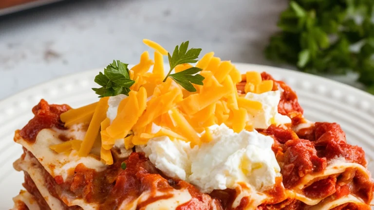 Easy Crockpot Lasagna - Featured