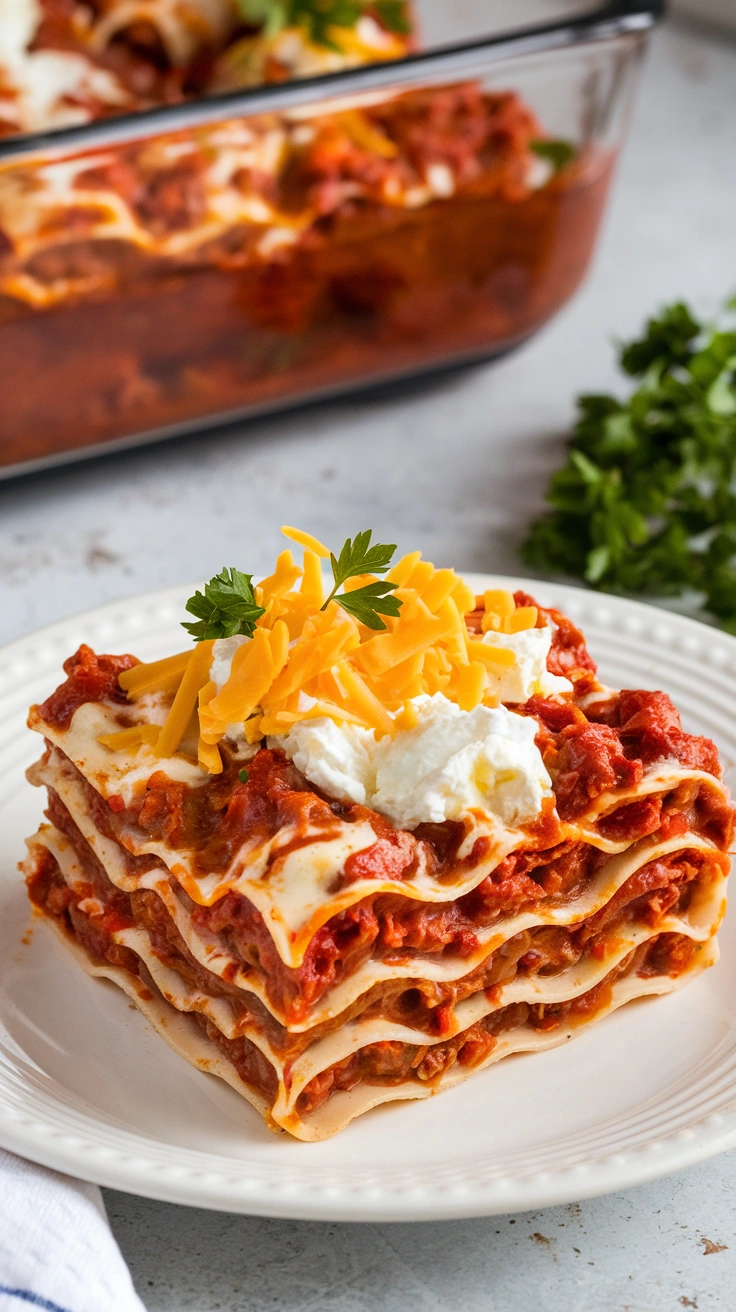 Simple Weeknight Crockpot Lasagna