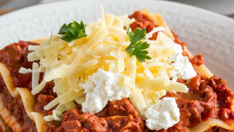 Easy Crockpot Lasagna - Featured