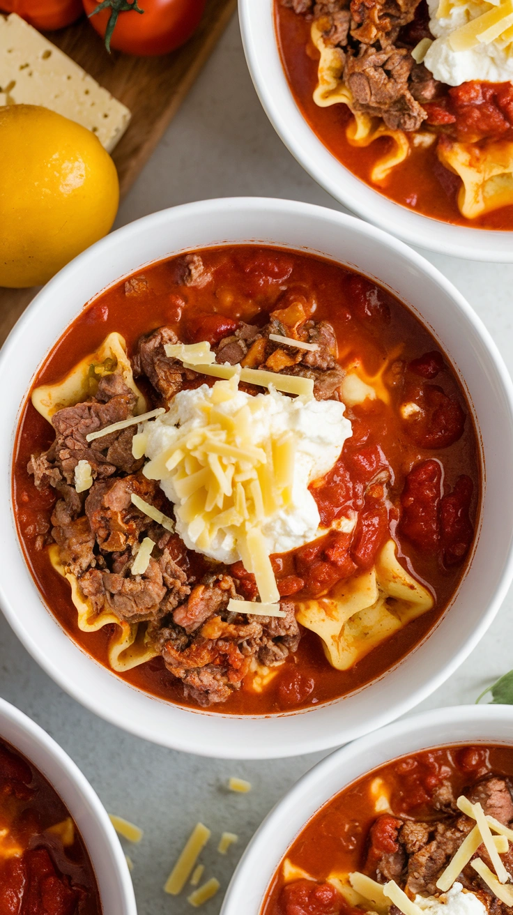 One-Pot Lasagna Soup