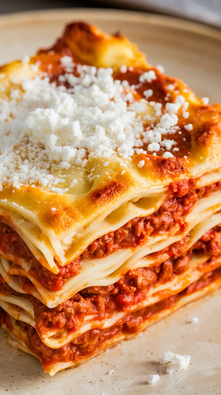 Layered Instant Pot Lasagna