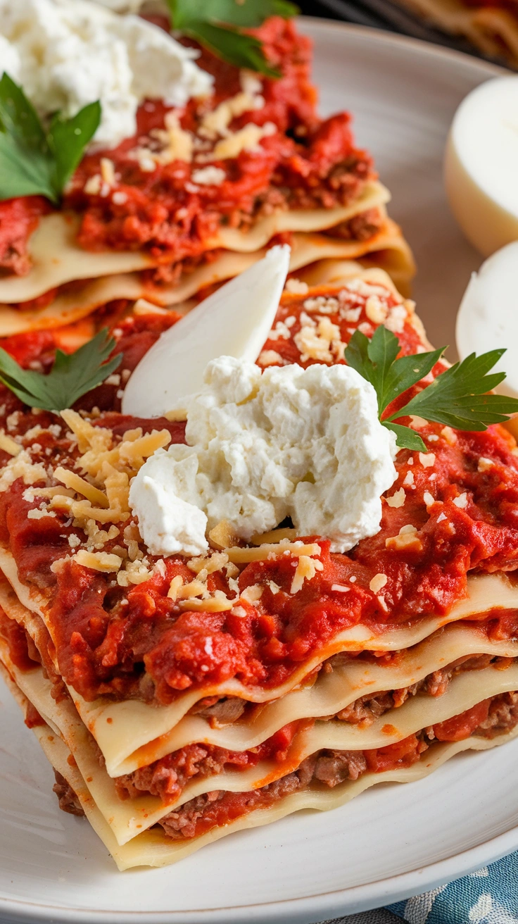 Classic Lasagna with Cottage Cheese