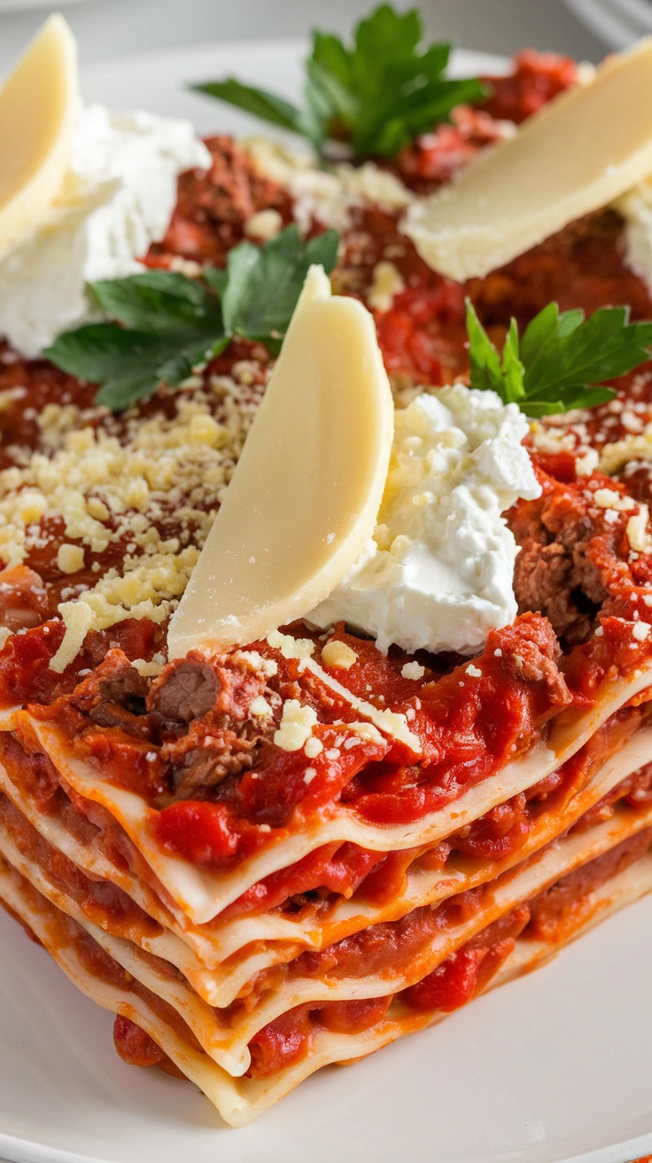 Homestyle Lasagna with Cottage Cheese