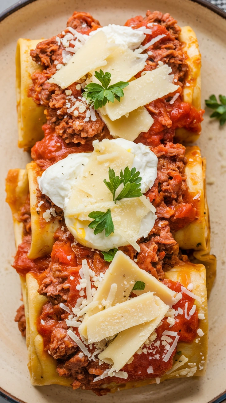 Three Cheese Lasagna Roll-Ups
