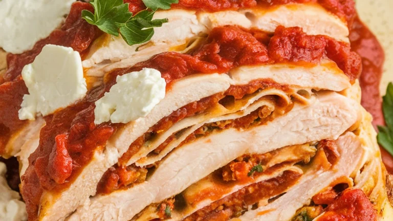 Lasagna Stuffed Chicken - Featured