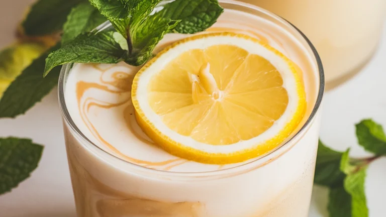 Lemonade with Orange Blossom Water and Milk - Featured