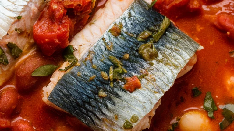 Mackerel and Bean Tomato Curry Stew - Featured