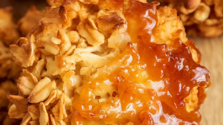 Oat Coconut Biscuits with Golden Syrup - Featured